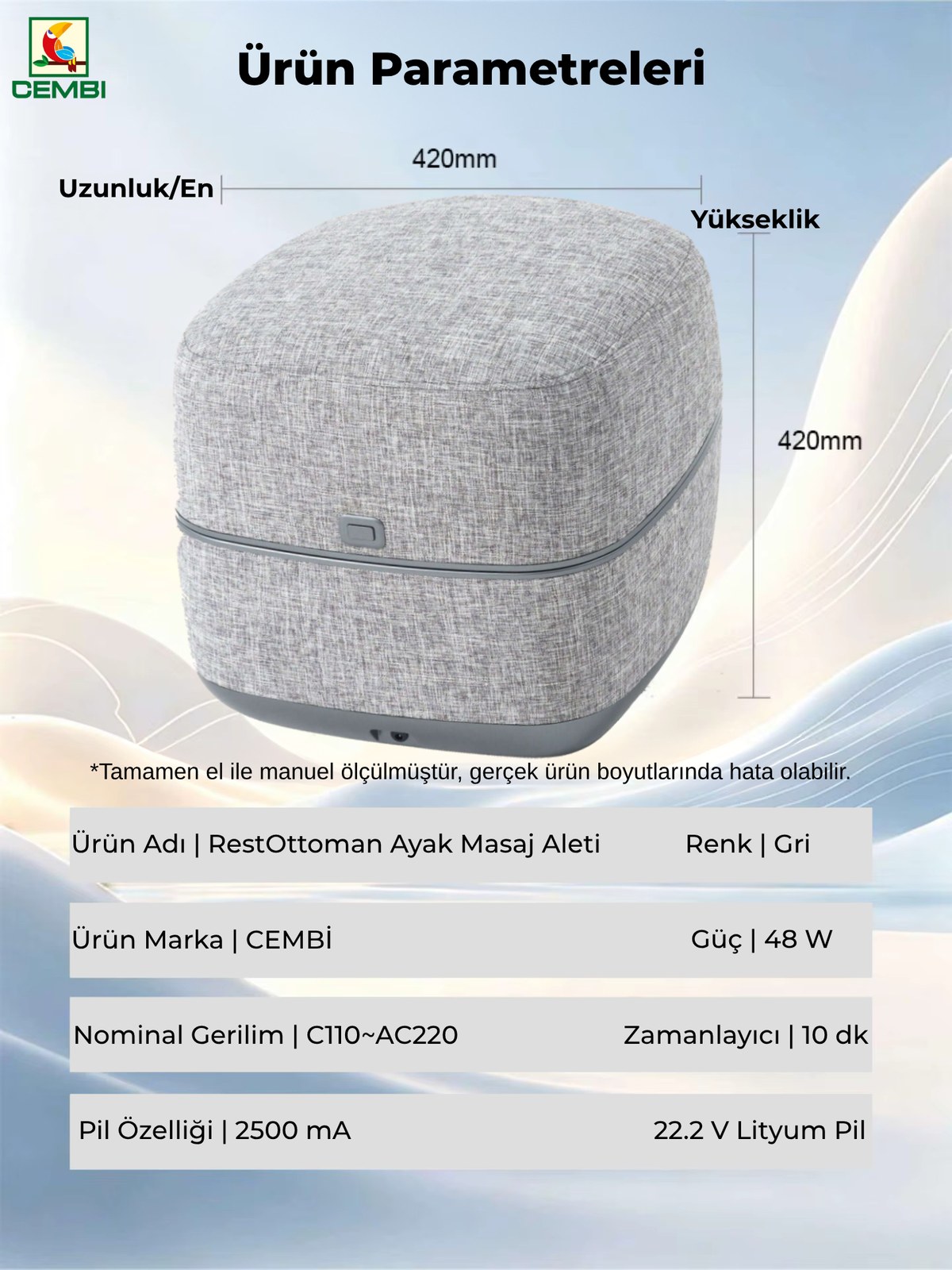 Teknik Detaylar/Ölçü Bilgileri